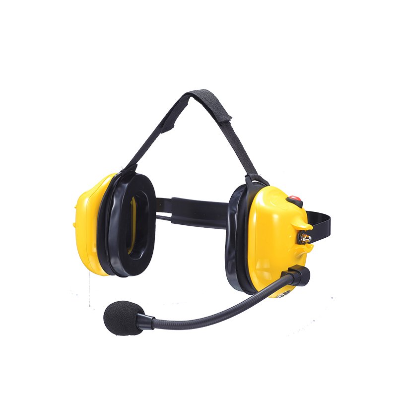B-50Q behind-the-head headsets B-50Q yellow behind-the-head noise reduction headset with push-to-talk button