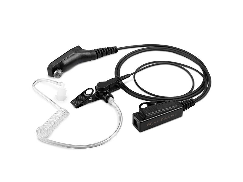 EM-4238 1-wire surveillance earpiece with M9 connector, compatible with Motorola radios TROB, XRP3600, and APX600