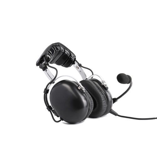 Side view of PH-100 PNR aviation headset with highly flexible mic