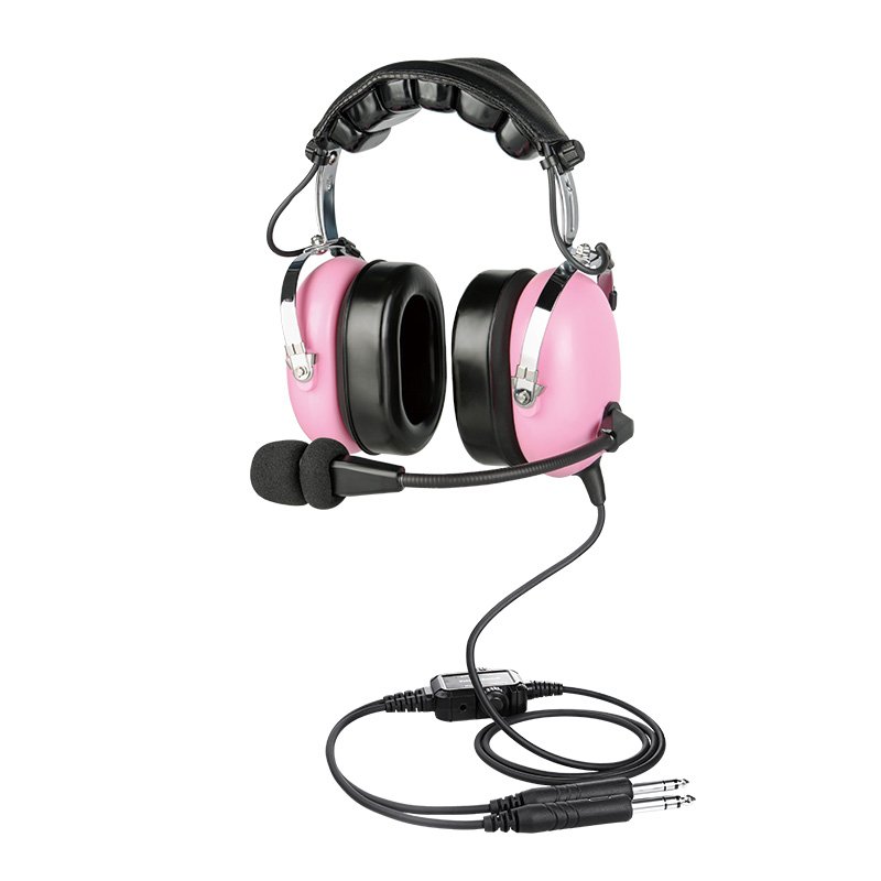 PH-100AK kids aviation headset Pink PH-100AK kids aviation headset with straight cable
