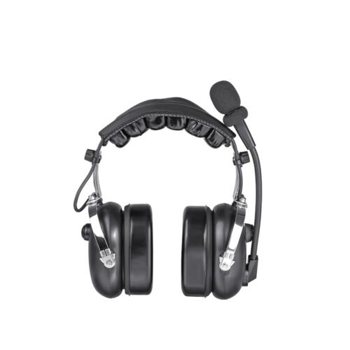 RAN-1000AQ intercom headset with soft dual earpads, front view