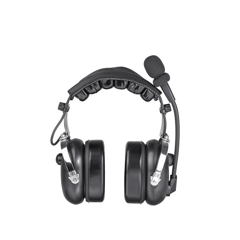 RAN-1000AQ intercom headset with soft dual earpads, front view