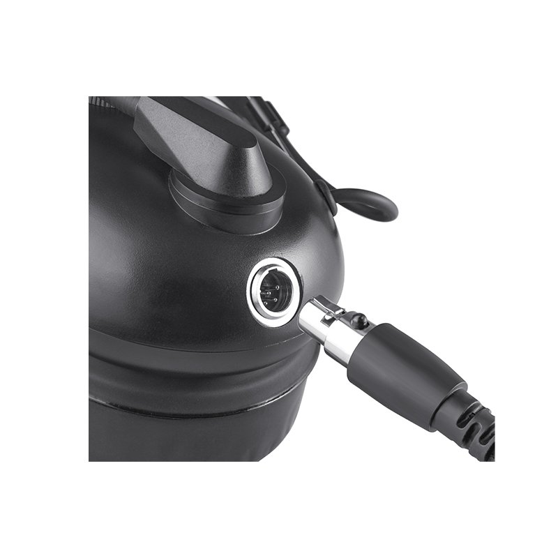 RAN-1000AQ heavy duty radio headphone with a mini XLR 5-pin jack located under one earcup