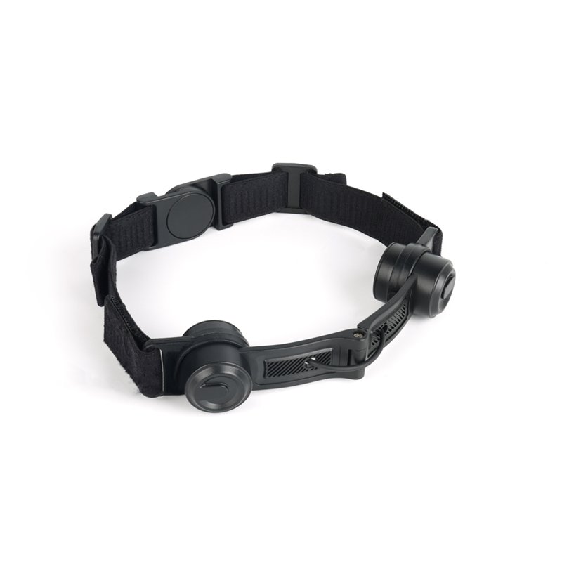 Adjustable RTM-0340 throat microphone at a 45-degree angle, with armature speaker and electret condenser mic