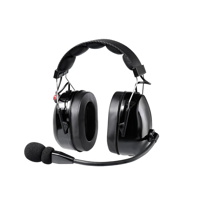 RAN-3000Q walkie talkie headphones with microphone for use in warehouses, construction sites, and other high-noise environments
