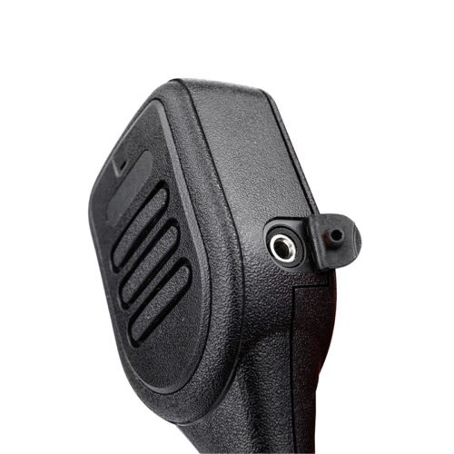 RSM-310-CC medium-duty speaker mic with an additional audio jack on the lower side