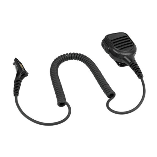 RSM-800 speaker mic with water-resistant IP67 rating, compatible with Motorola radio connectors
