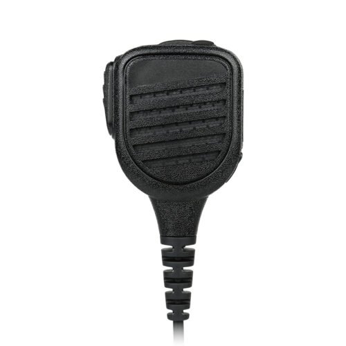 Front view of the latest RSM-800 waterproof speaker mics showing the front mic and high-output speaker