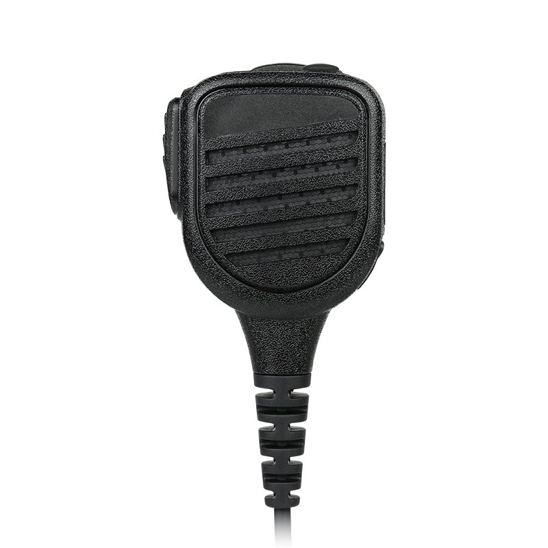 Front view of the latest RSM-800 waterproof speaker mics showing the front mic and high-output speaker