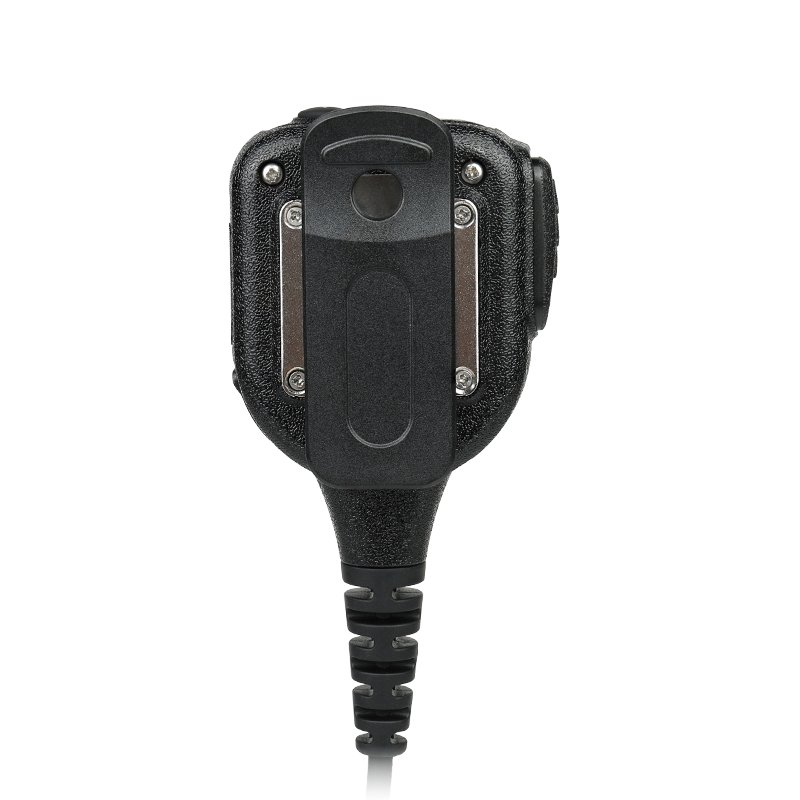 RSM-800 speaker mic featuring a 360-degree rotatable rear clip for secure attachment