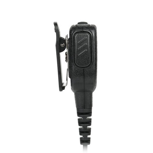 RSM-800 waterproof radio speaker showing the push-to-talk (PTT) button