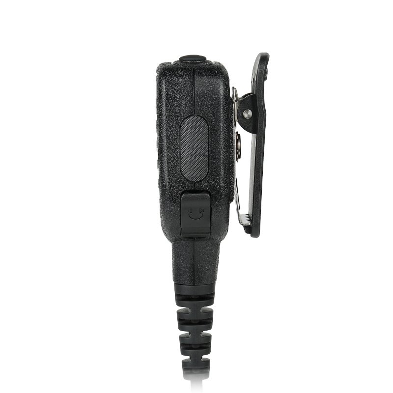 Side view of the RSM-800 waterproof radio speaker showing an additional port covered with a protective cap