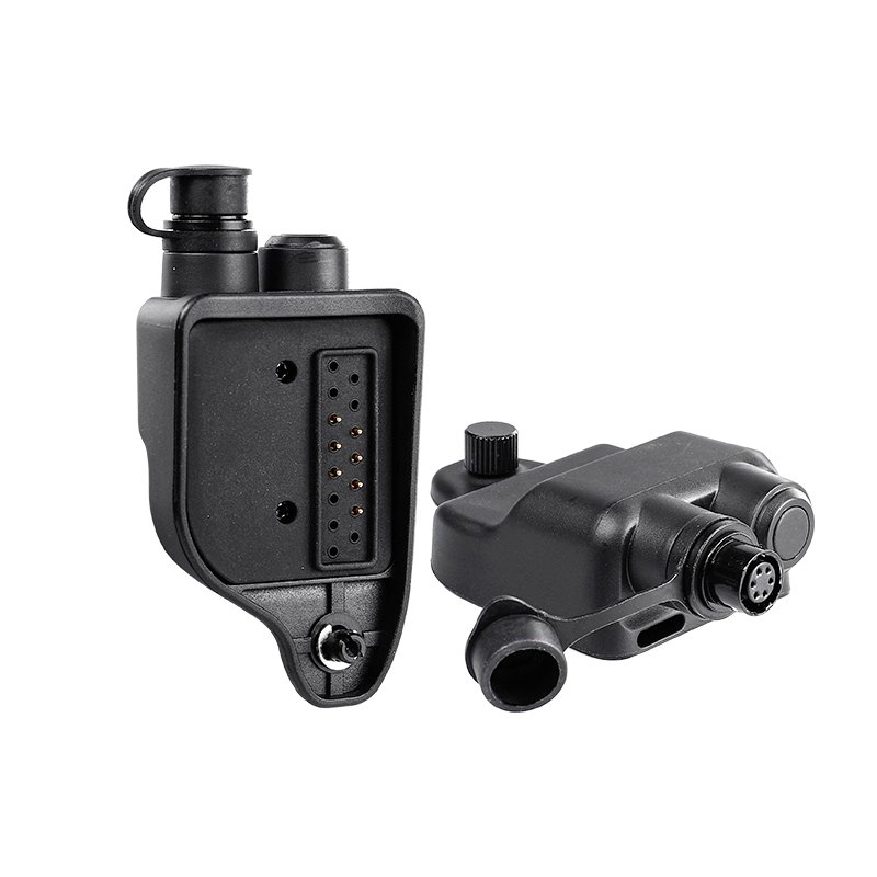 AP-MCO1H/PTT Quick Disconnect Adapter Harris Radio XG75 P5400 to Hirose with Flat PTT