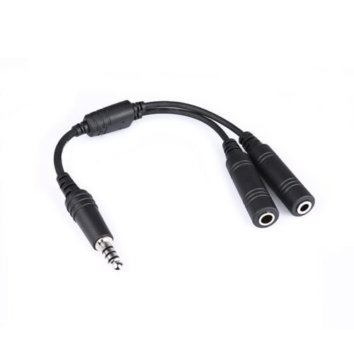 CB-01 (2) CB-01 Aviation Headset Adapter Cable GA Headset to Helicopter