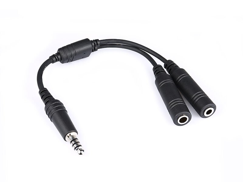 CB-01 (2) CB-01 Aviation Headset Adapter Cable GA Headset to Helicopter