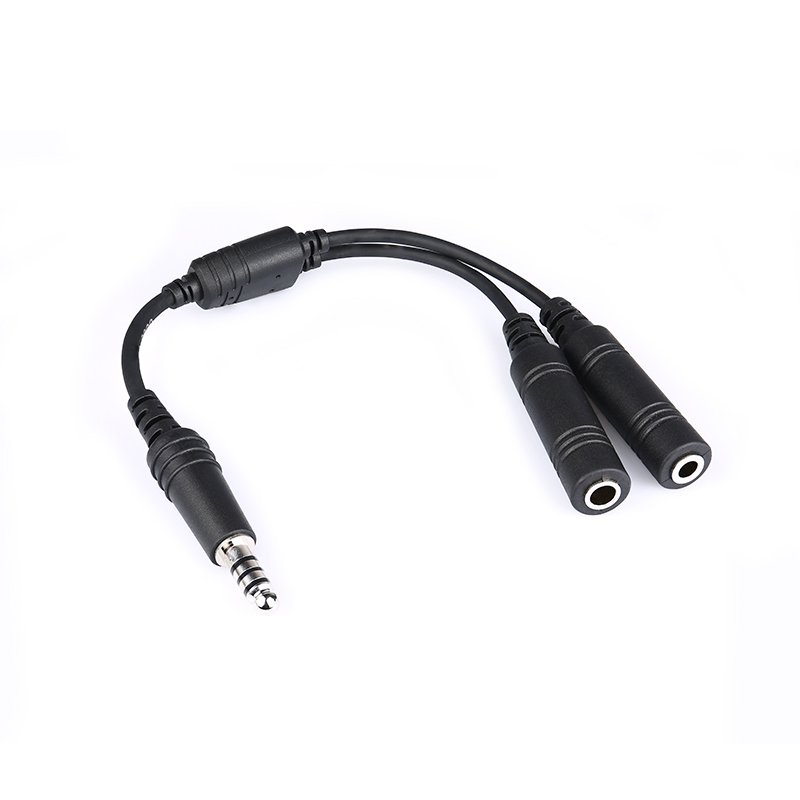 CB-01 (2) CB-01 Aviation Headset Adapter Cable GA Headset to Helicopter