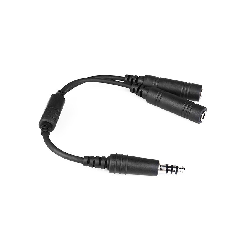 CB-01 (3) CB-01 Aviation Headset Adapter Cable GA Headset to Helicopter