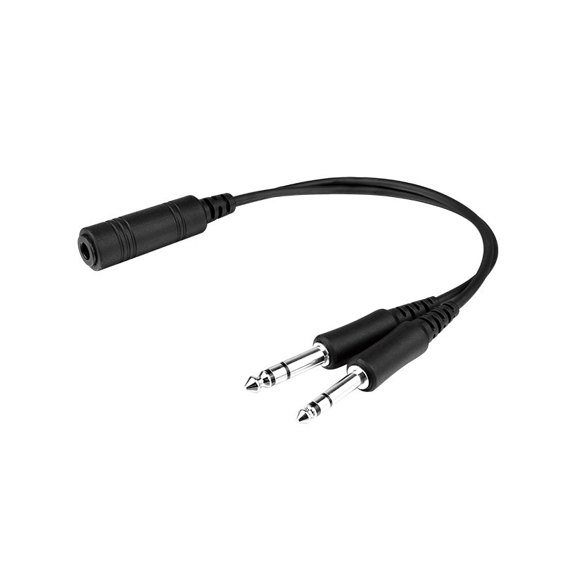 CB-02 (1) CB-02 Helicopter Headset Plug to GA Fixed Wing Aircraft Cable Adapter