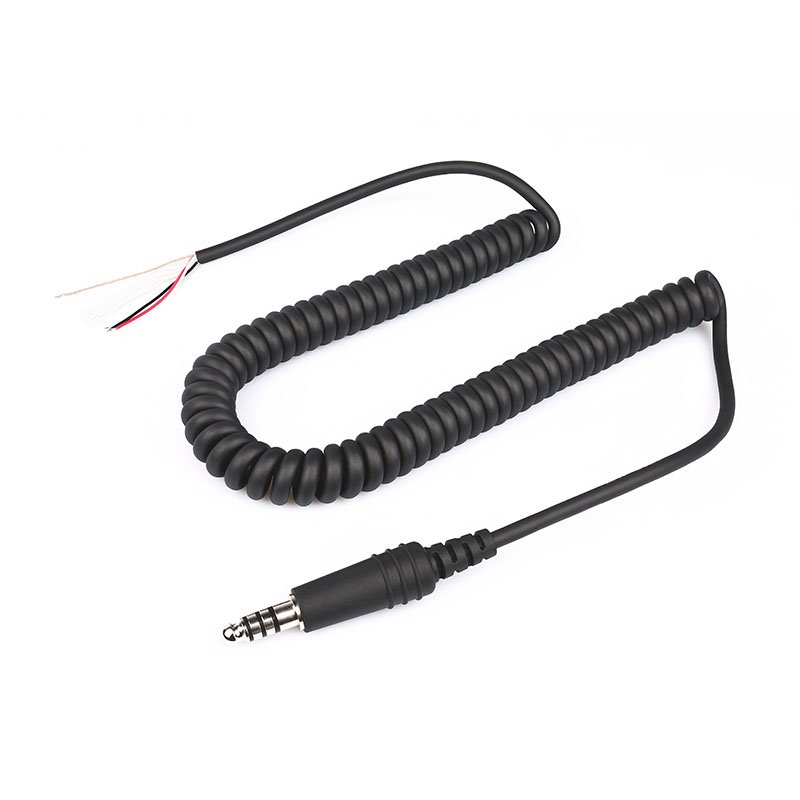 CB-15 Replace Helicopter Headset Coiled Cord