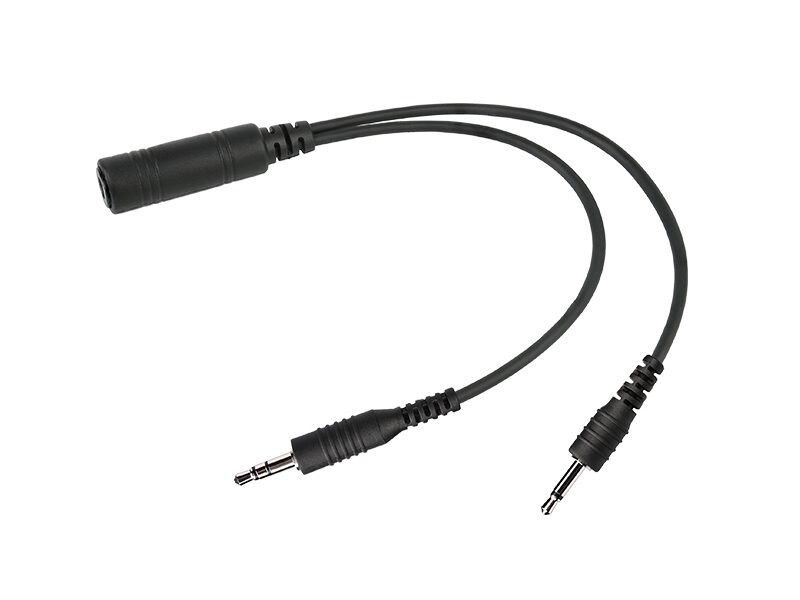 CB-26 CB-26 Aviation Headset Adapter Cable Helicopter to 3.5mm and 2.5mm