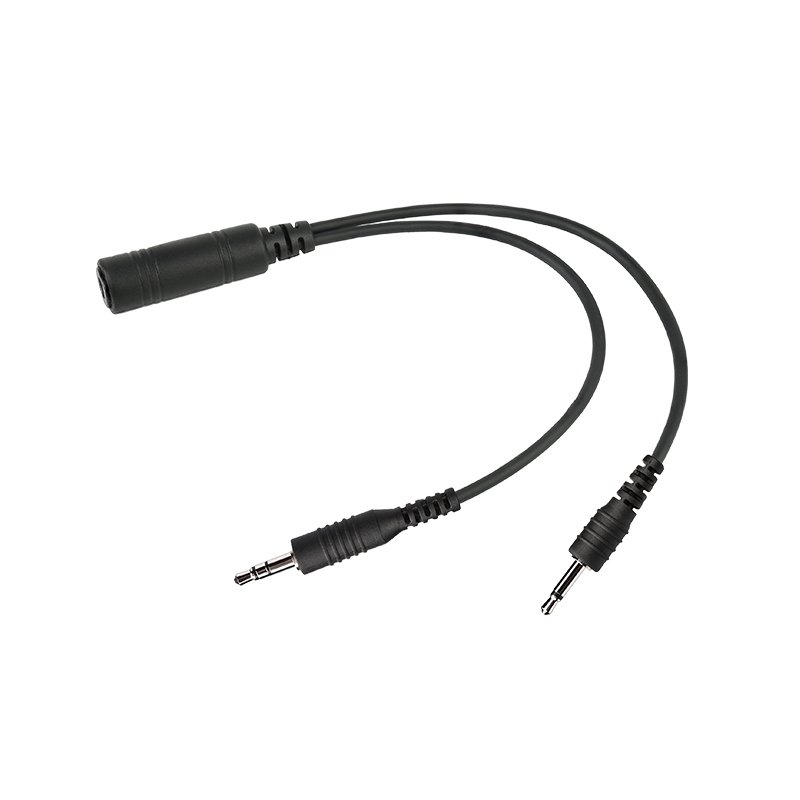 CB-26 Aviation Headset Adapter Cable Helicopter to 3.5mm and 2.5mm