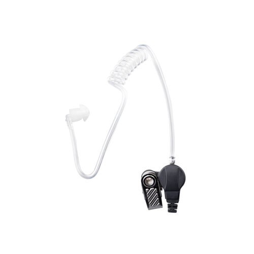 E-40 (1) Black E-40 Clear Tube Earpiece with Metal Clip