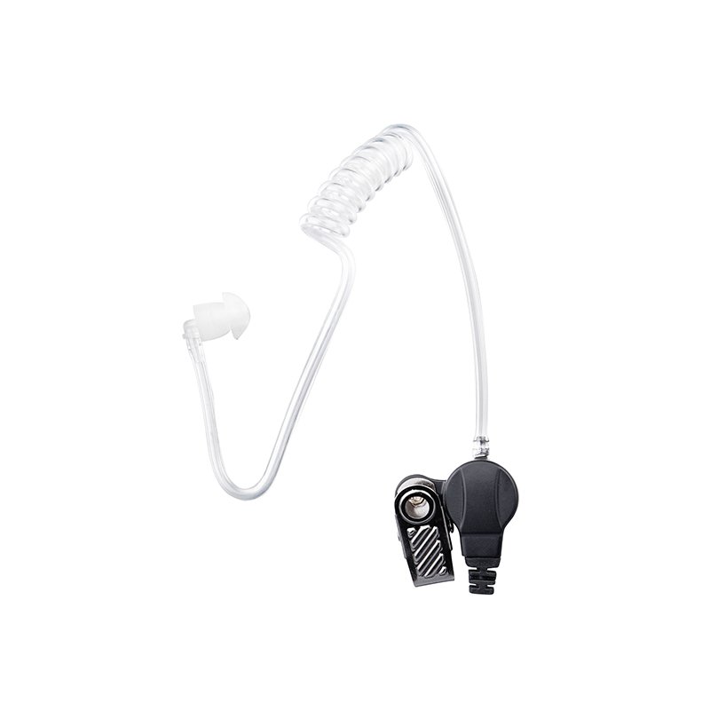 E-40 (1) Black E-40 Clear Tube Earpiece with Metal Clip