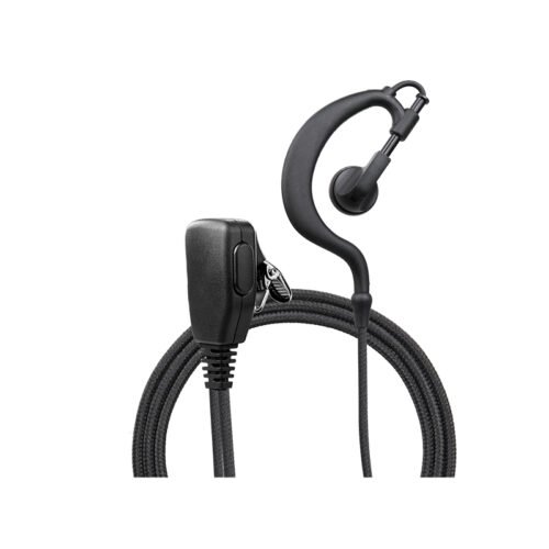EM-2022N Braided Fiber Cloth G-shape Ear Hook Headset W/PTT Noise Cancelling Mic
