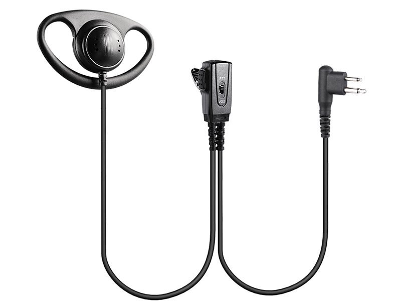 EM-3242-M1A-VOX-SC-1W EM-3242V D-Shape Earpiece Headset with VOX for Walkie Talkie 2 Way Radio