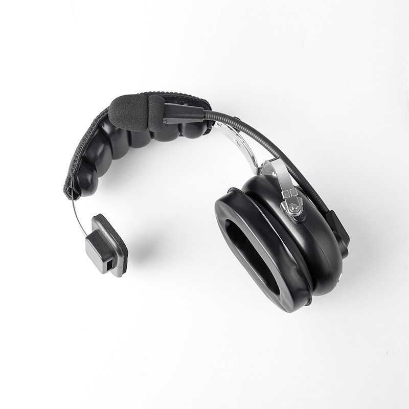 RAN-1000AQ-1E (2) RAN-1000AQ-1E Two Way Radio Heavy Duty Noise Cancelling Headset with Flexible Boom Arm