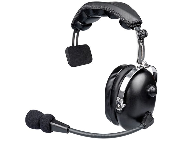 RAN-1000AQ-1E Two Way Radio Heavy Duty Noise Cancelling Headset with Flexible Boom Arm