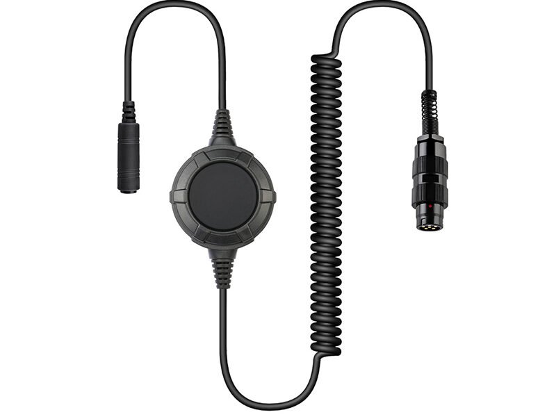 ADC-PTT53 Male 6pin Connector Adapter with Push-To-Talk Button