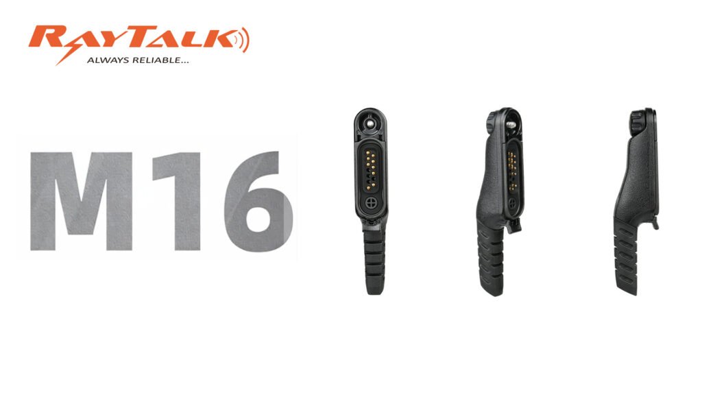 M16 connector works with Motorola two way radio