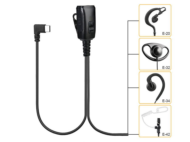 M-54-USB-C PoC radio earpiece